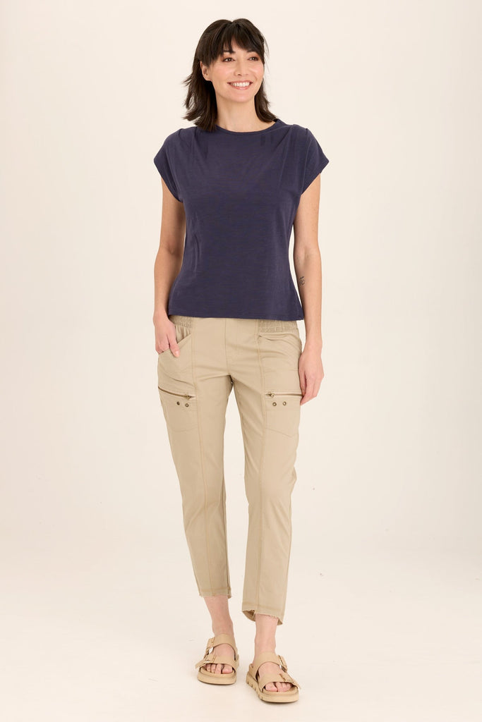 Acker Zipper Slim Crop