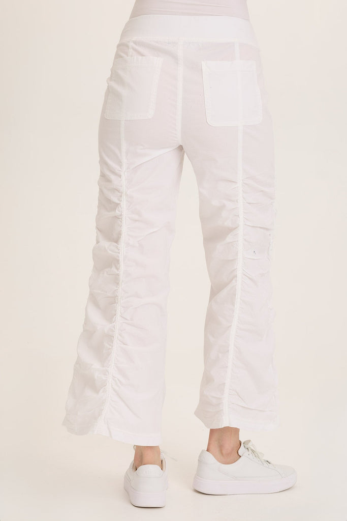 Naola Stretch Poplin Ruched Flare Gaucho