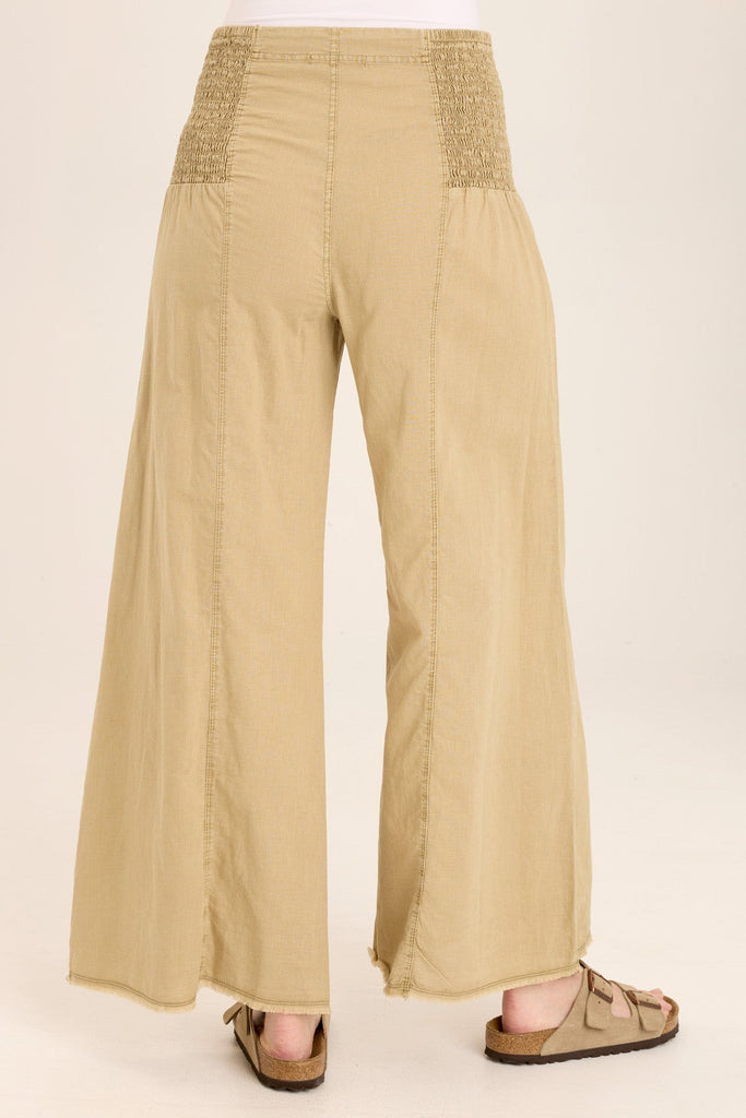 Kaj Wide Leg Cotton Linen Flare Pant
