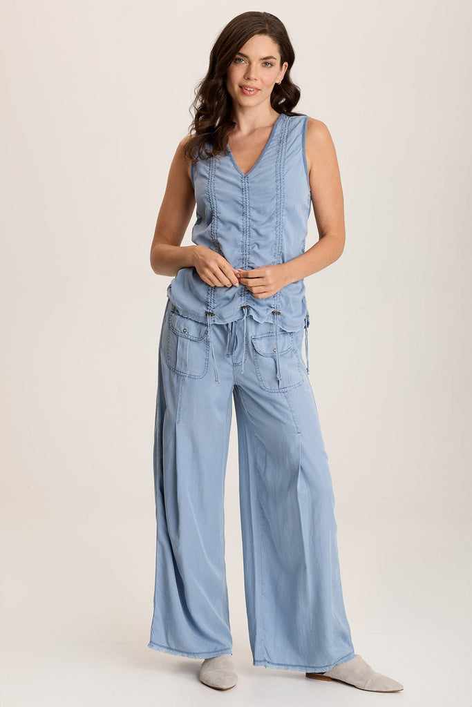Loen Twill Wide Leg Pant
