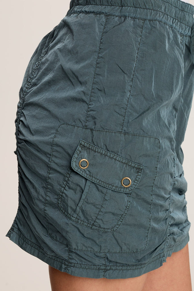 Marley Ruched Sporty Cargo Mini Skirt