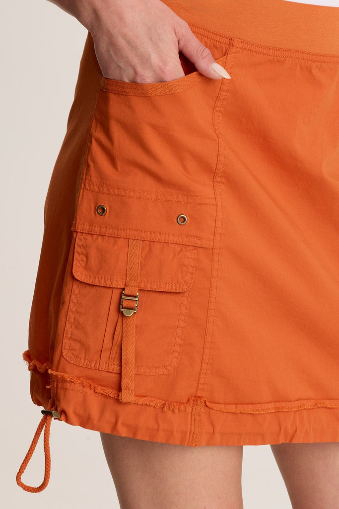 Leticia Poplin Cinched Hem Mini Skirt