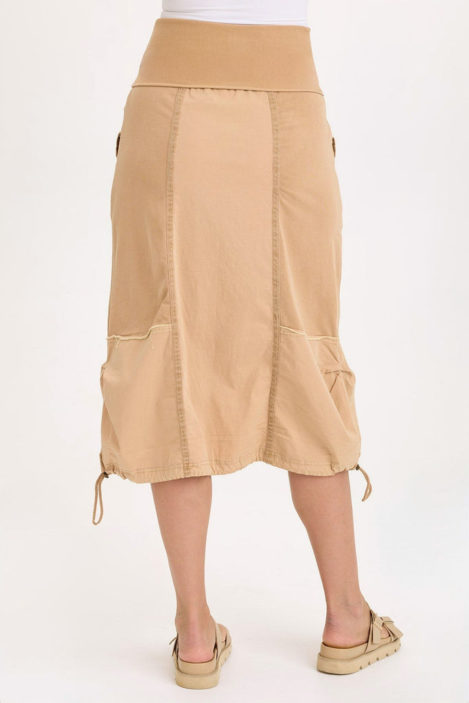 Marconi Cargo Cinch Bubble Hem Midi Skirt