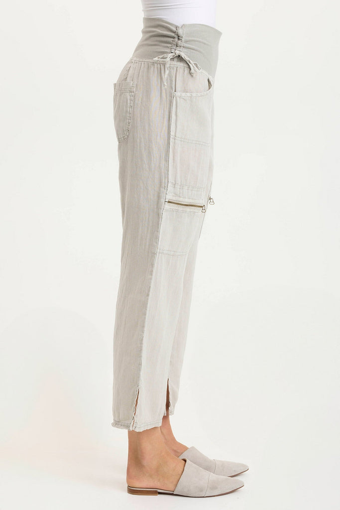 Amica High Waist Linen Cargo Pant