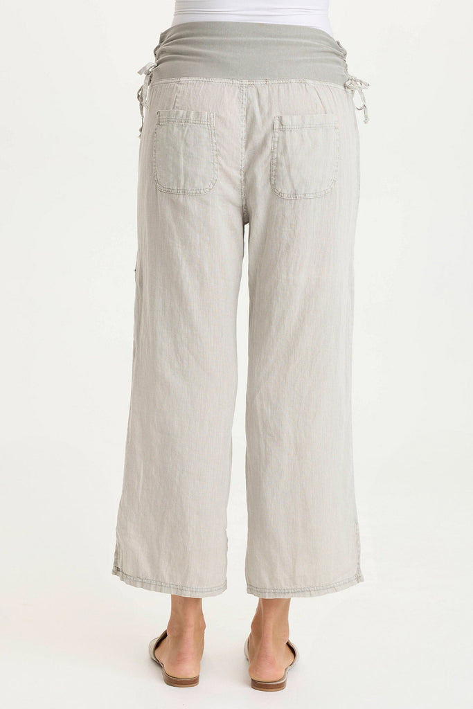 Amica High Waist Linen Cargo Pant