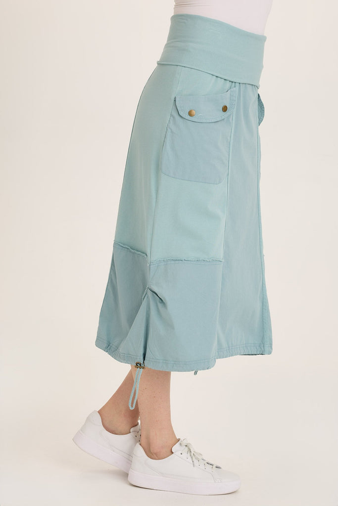 Marconi Cargo Cinch Bubble Hem Midi Skirt