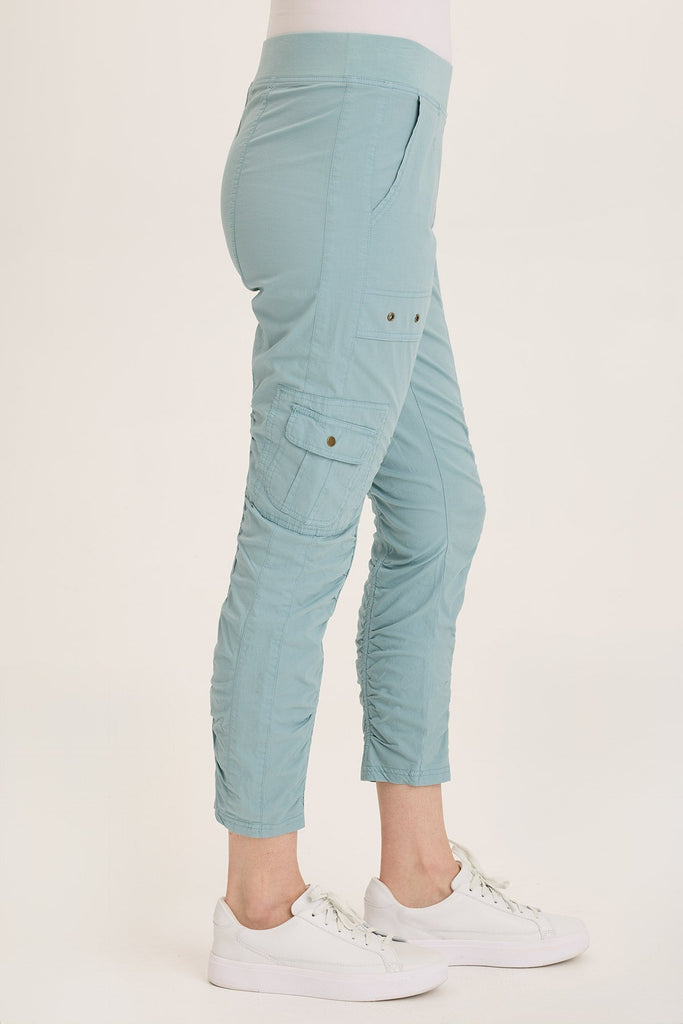Tilton Stretch Poplin Ruched Skinny Pant