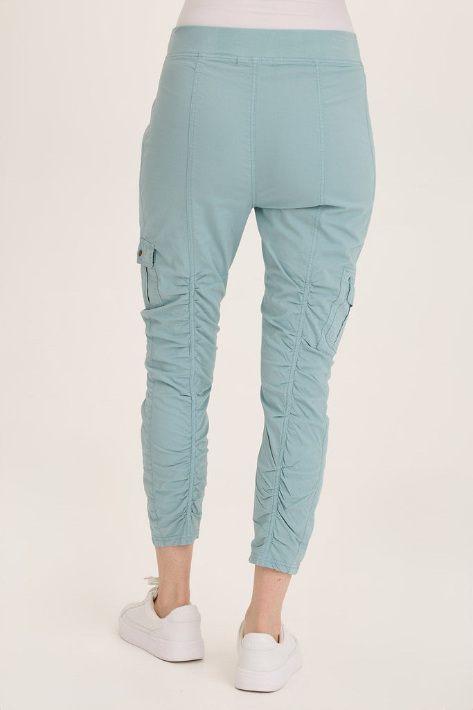 Tilton Stretch Poplin Ruched Skinny Pant