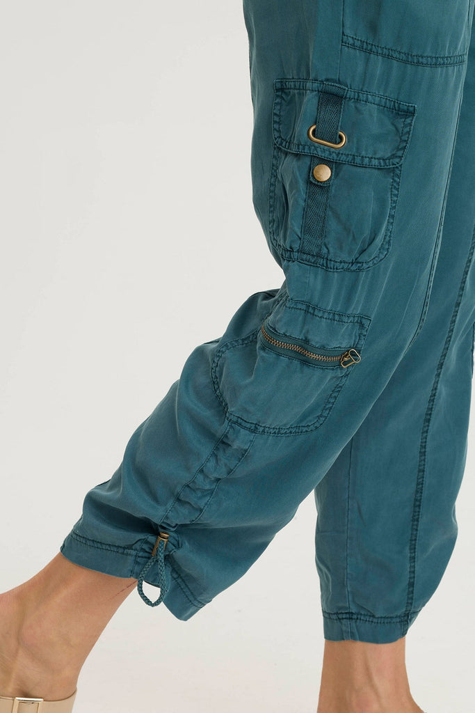 Selmy Twill Corded Cargo Crop Pant