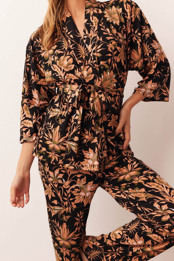 Julia Cloud Jersey PJ Set in Damask