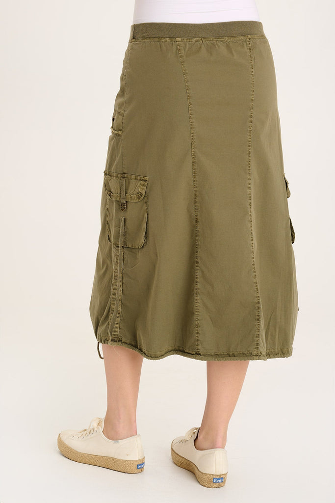 Castalina Poplin Cargo Midi Skirt