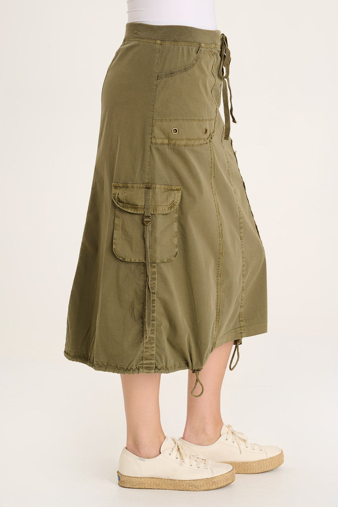 Castalina Poplin Cargo Midi Skirt