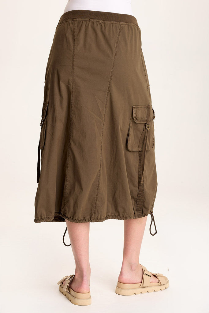 Castalina Poplin Cargo Midi Skirt