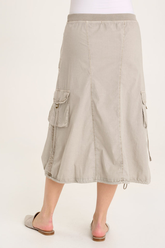 Castalina Poplin Cargo Midi Skirt
