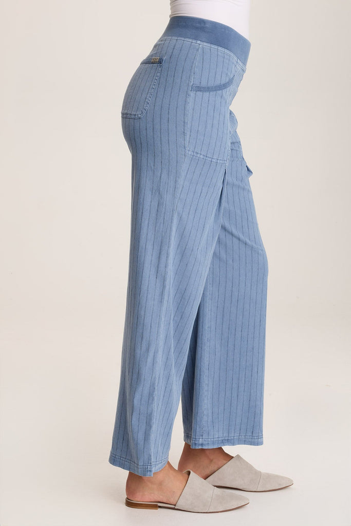 Laughlin Striped Linen Wide Leg Pant