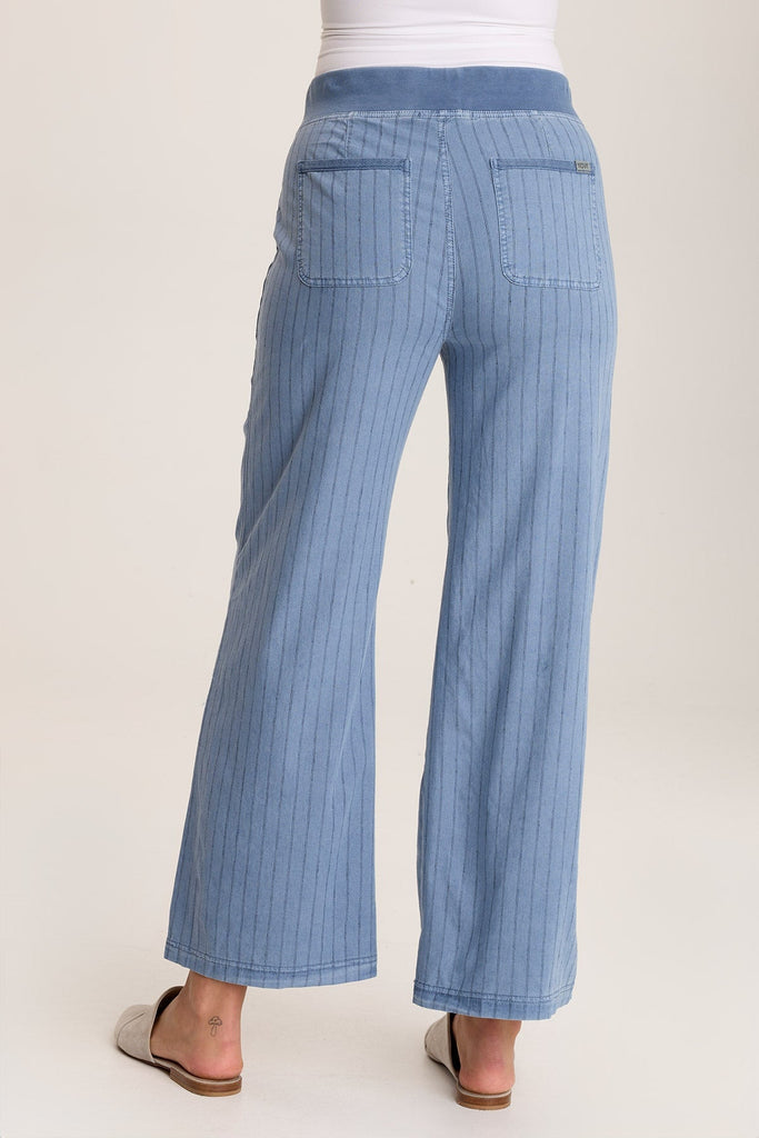 Laughlin Striped Linen Wide Leg Pant