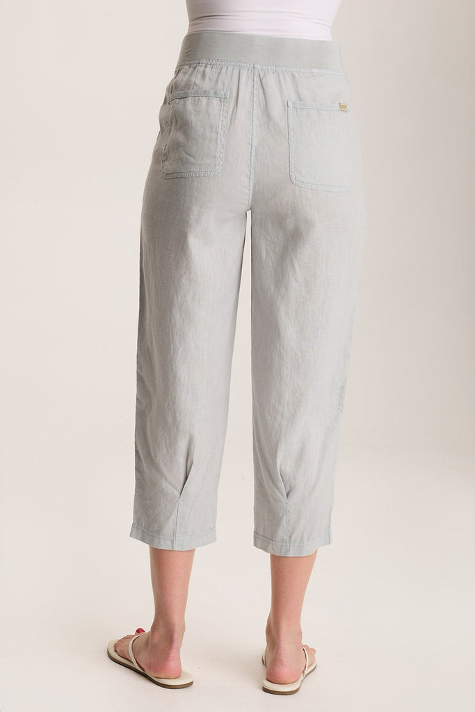 Camden Linen Tapered Crop Pant