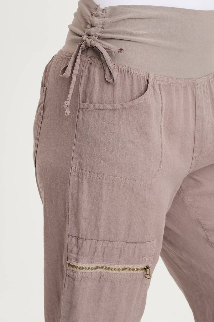 Amica High Waist Linen Cargo Pant