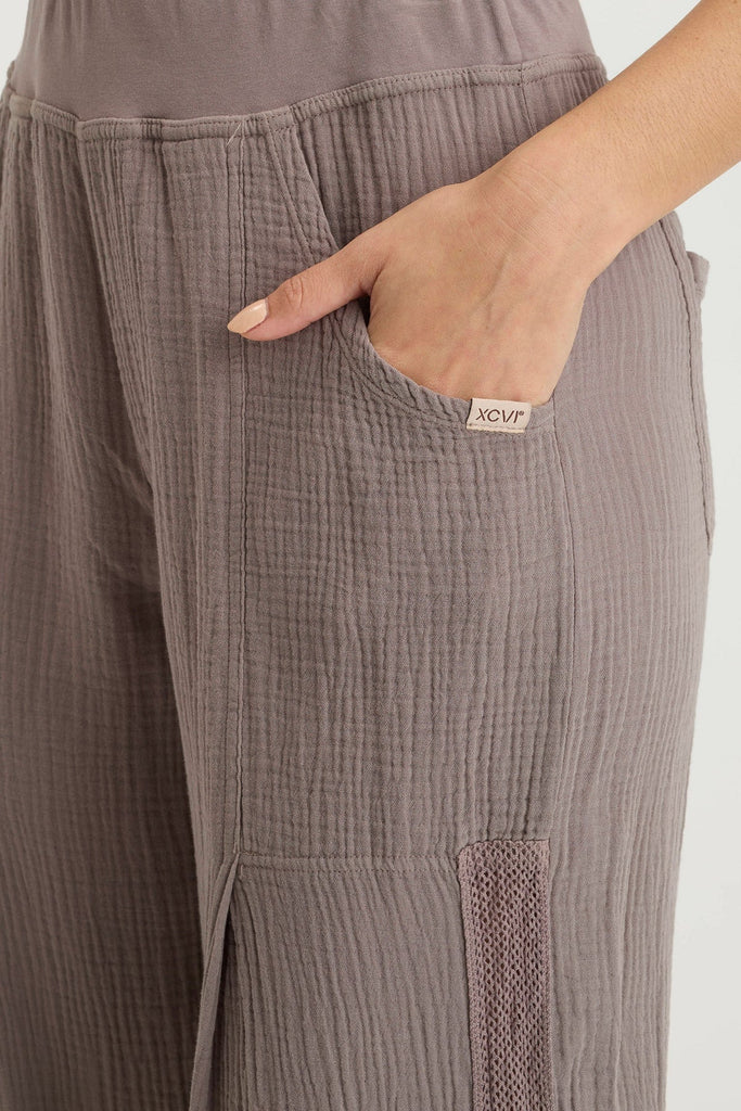 Lenka Gauze Cinched Wide-Leg Pant