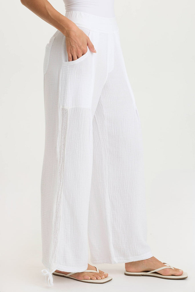 Lenka Gauze Cinched Wide-Leg Pant
