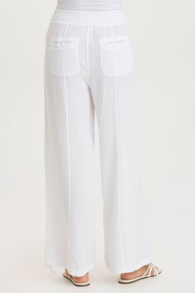 Lenka Gauze Cinched Wide-Leg Pant