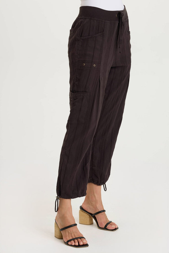 Ryle Textured Gauze Cargo Crop Pant