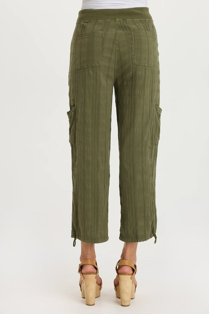 Ryle Textured Gauze Cargo Crop Pant