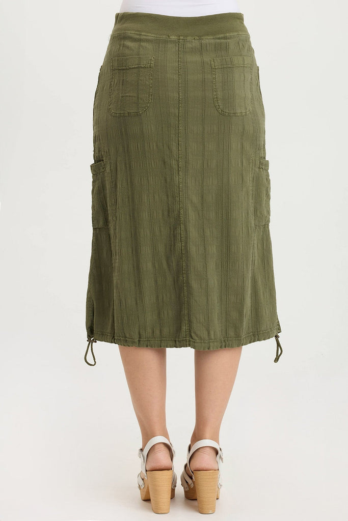 Aracelle Textured Gauze Cargo Bubble Hem Skirt