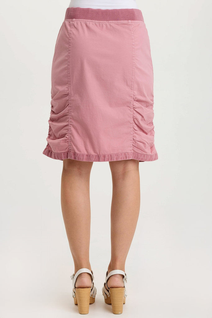 Tozie Poplin Ruched Panel Drawstring Mini Skirt