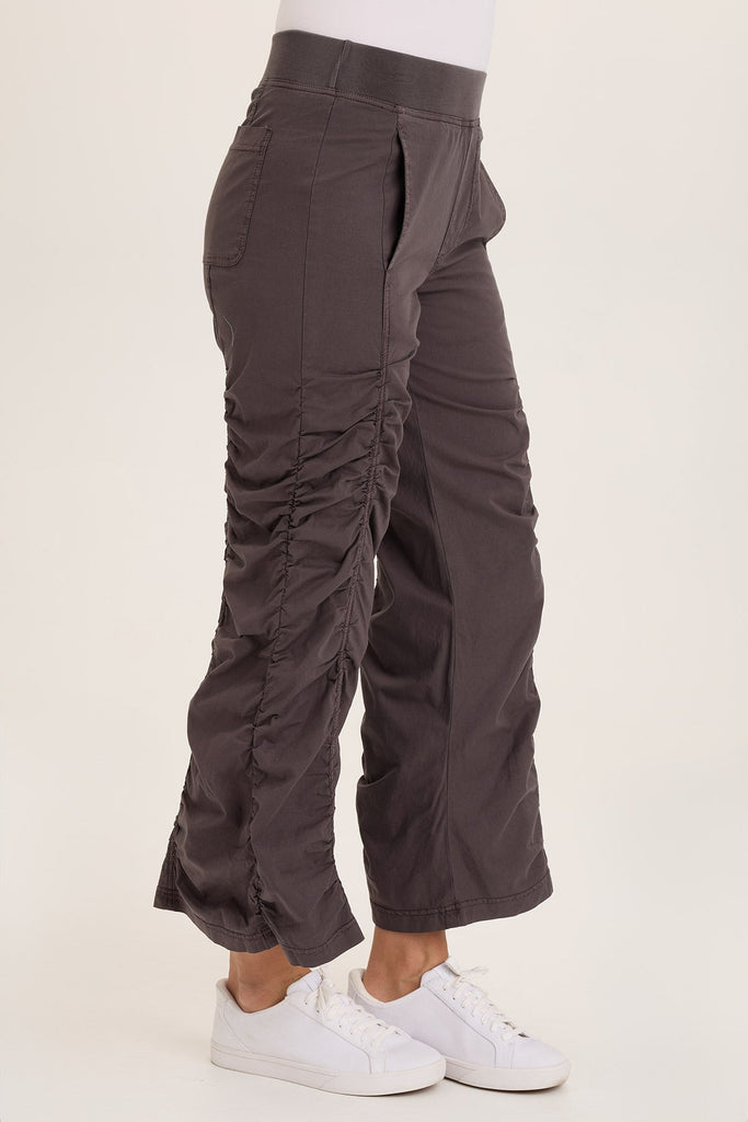 Naola Stretch Poplin Ruched Flare Gaucho
