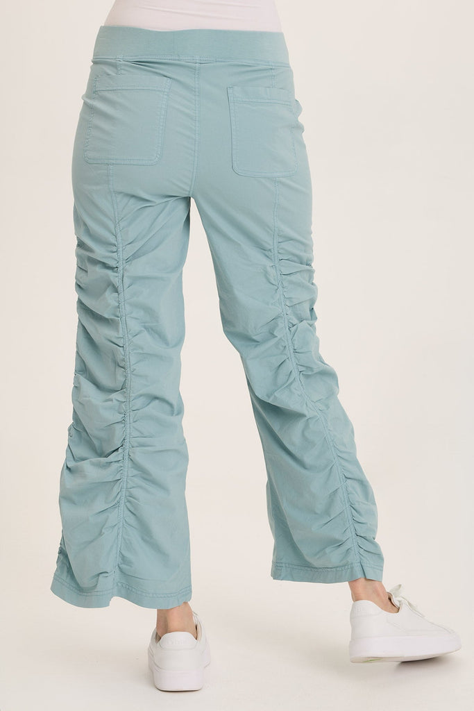 Naola Stretch Poplin Ruched Flare Gaucho