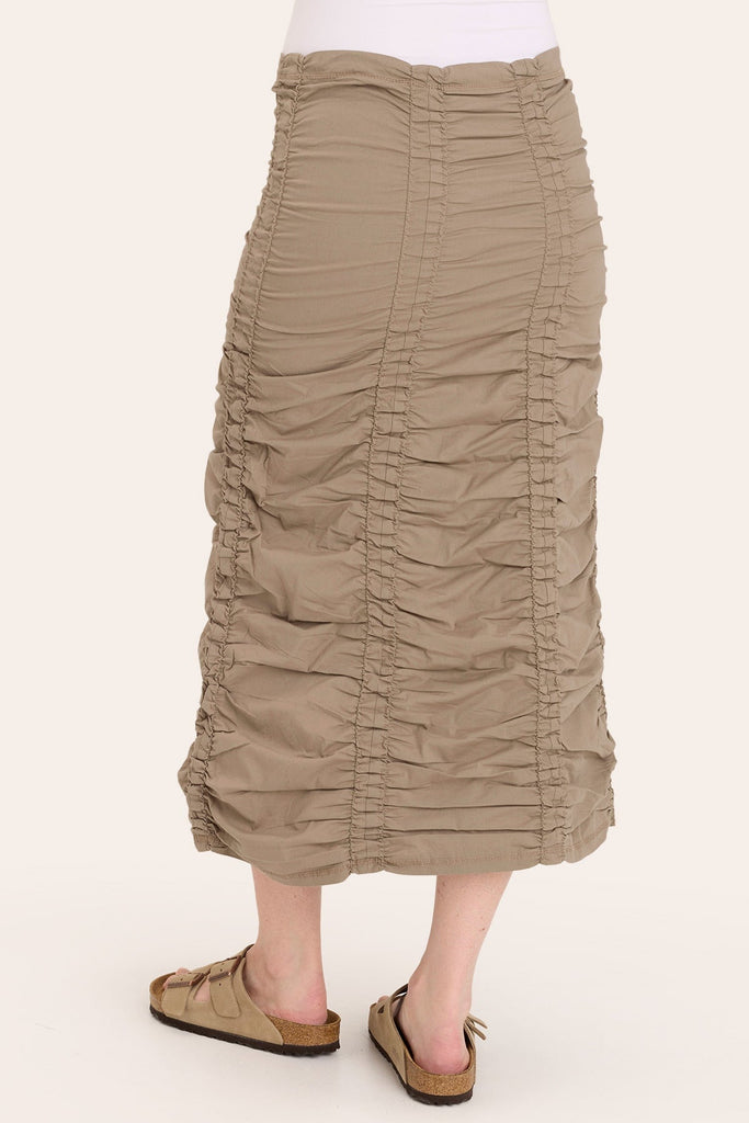 Double Shirred Panel Skirt