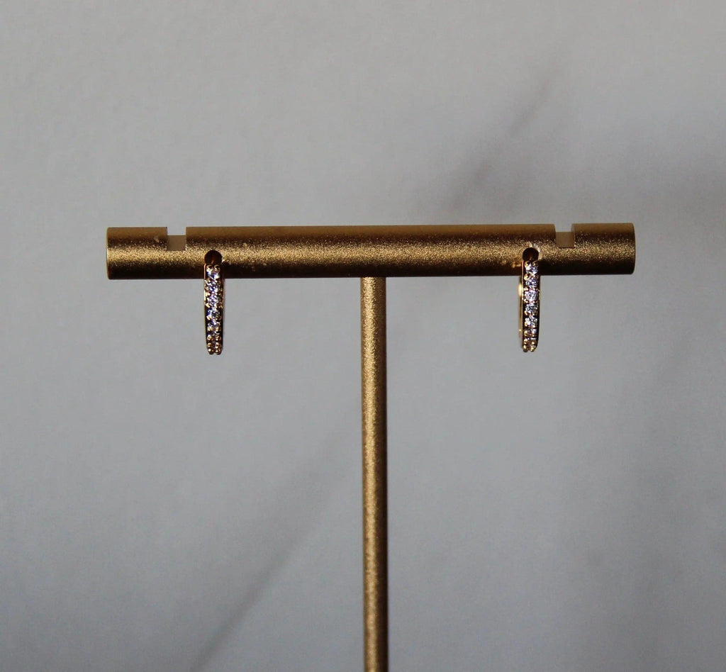 Celia Crystal Huggie Hoops