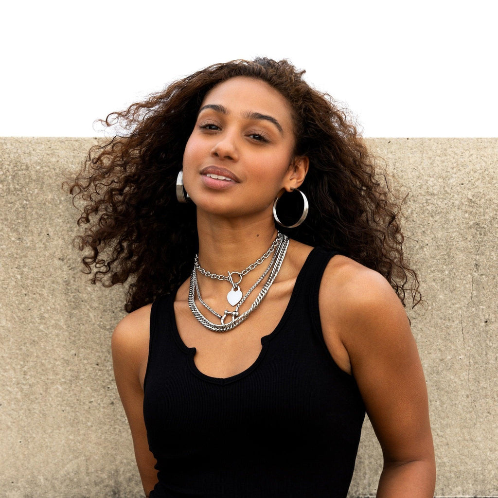 Intuition Hoop Earrings- Silver