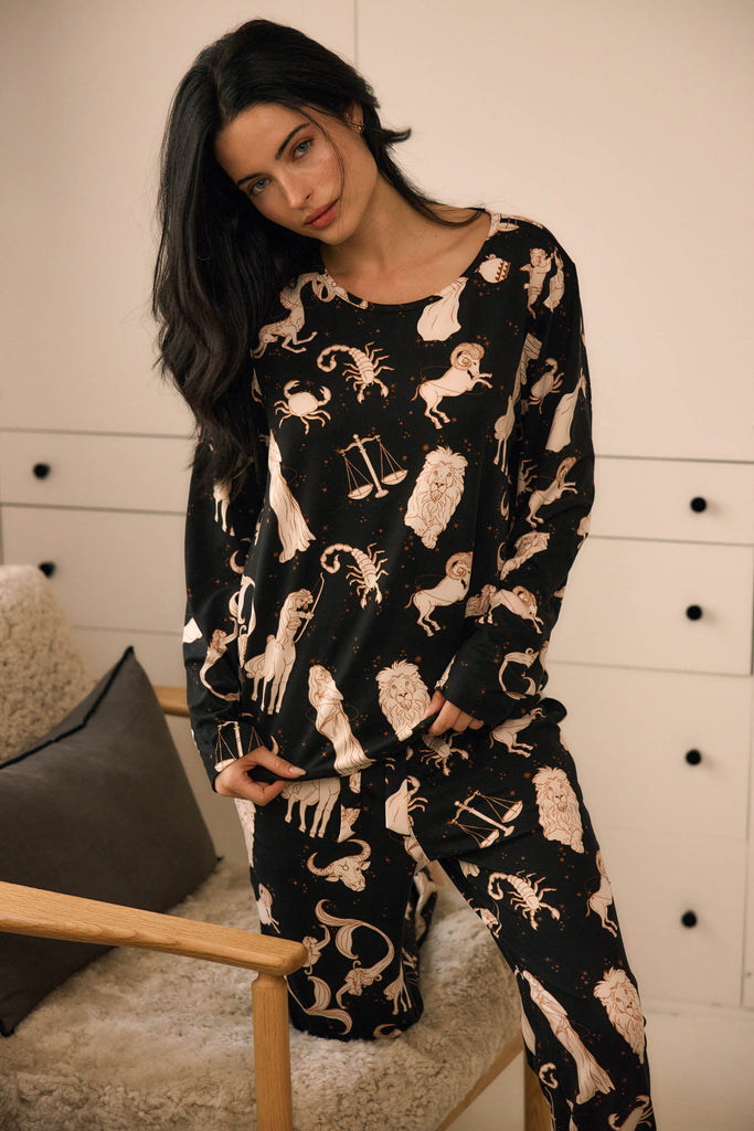Shari Cloud Jersey PJ Set in Zodiac